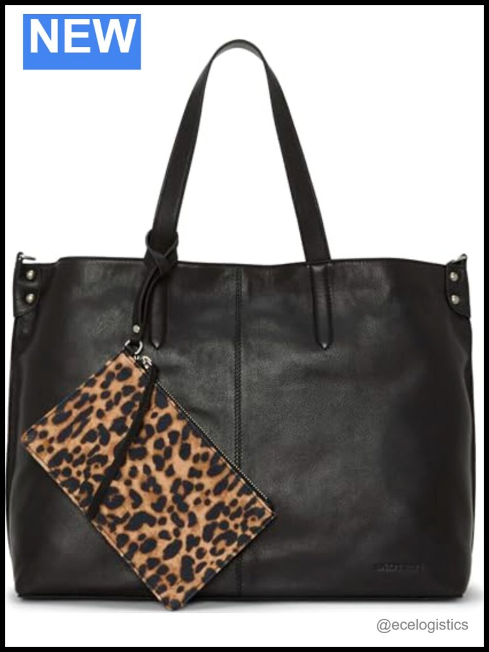 Genuine Leather Shoulder Bag Handbag Magnetic Snap Purse